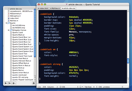 TextMate with CSS