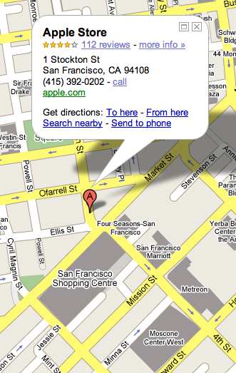 Apple Store San Francisco Map