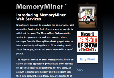 MemoryMiner Web Services