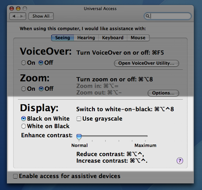 Universal Access System Preferences Pane