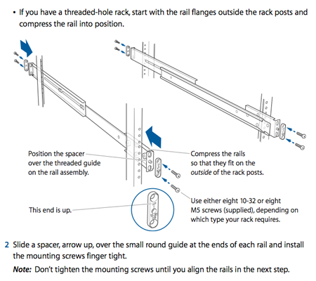 Xserve Threaded Hole Mounting