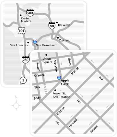 Apple Store SF Map